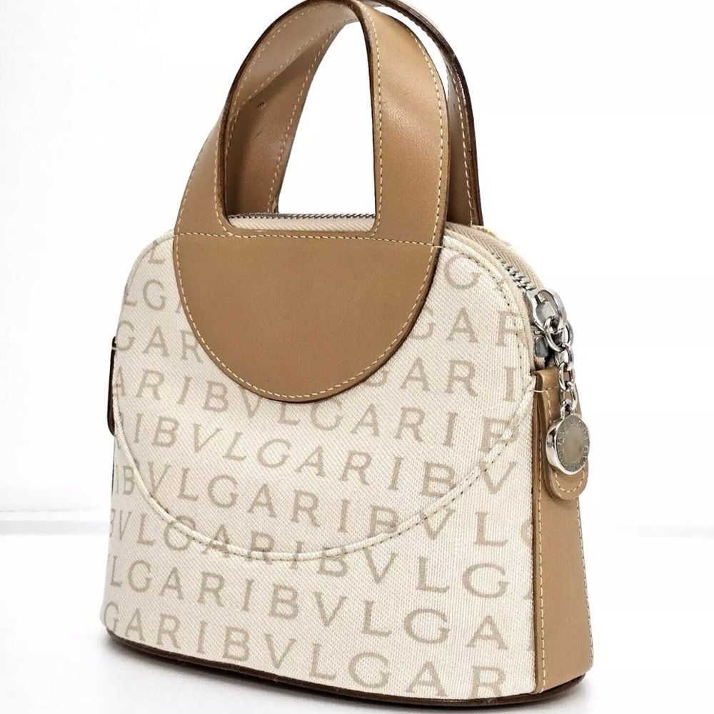 BVLGARI Logo Mini Tote Bag Leather